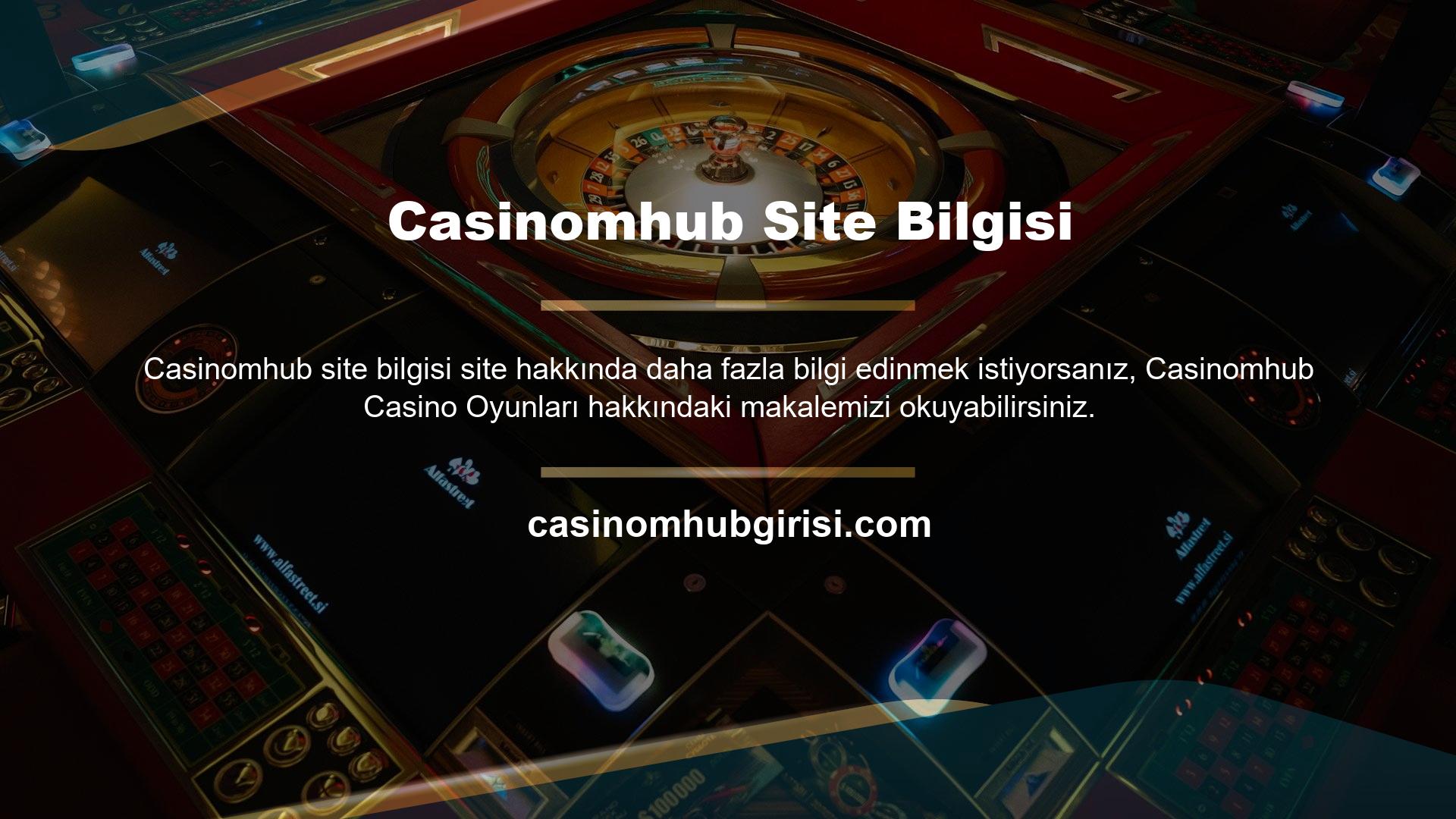 Mümkün Casinomhub Casino'ya bahis yapan birçok insanın slot makinelerini oynamayı sevdiğini öğrendik
